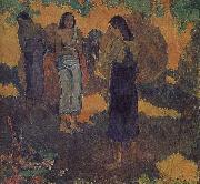 Paul Gauguin Yellow background, three women USA oil painting artist